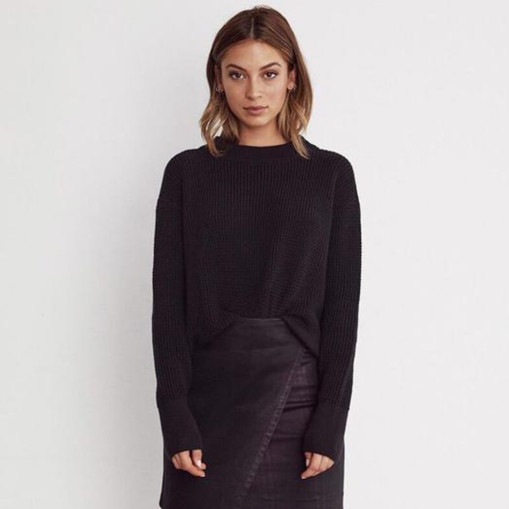 The Cropped Mockneck Sweater
